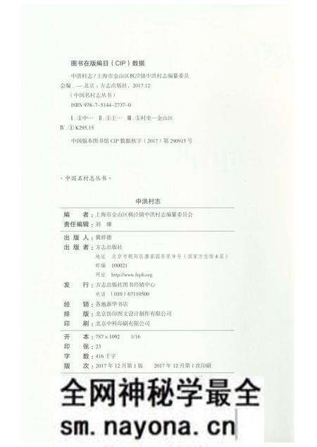 《中洪村志》.pdf电子版_上海市志预览图2