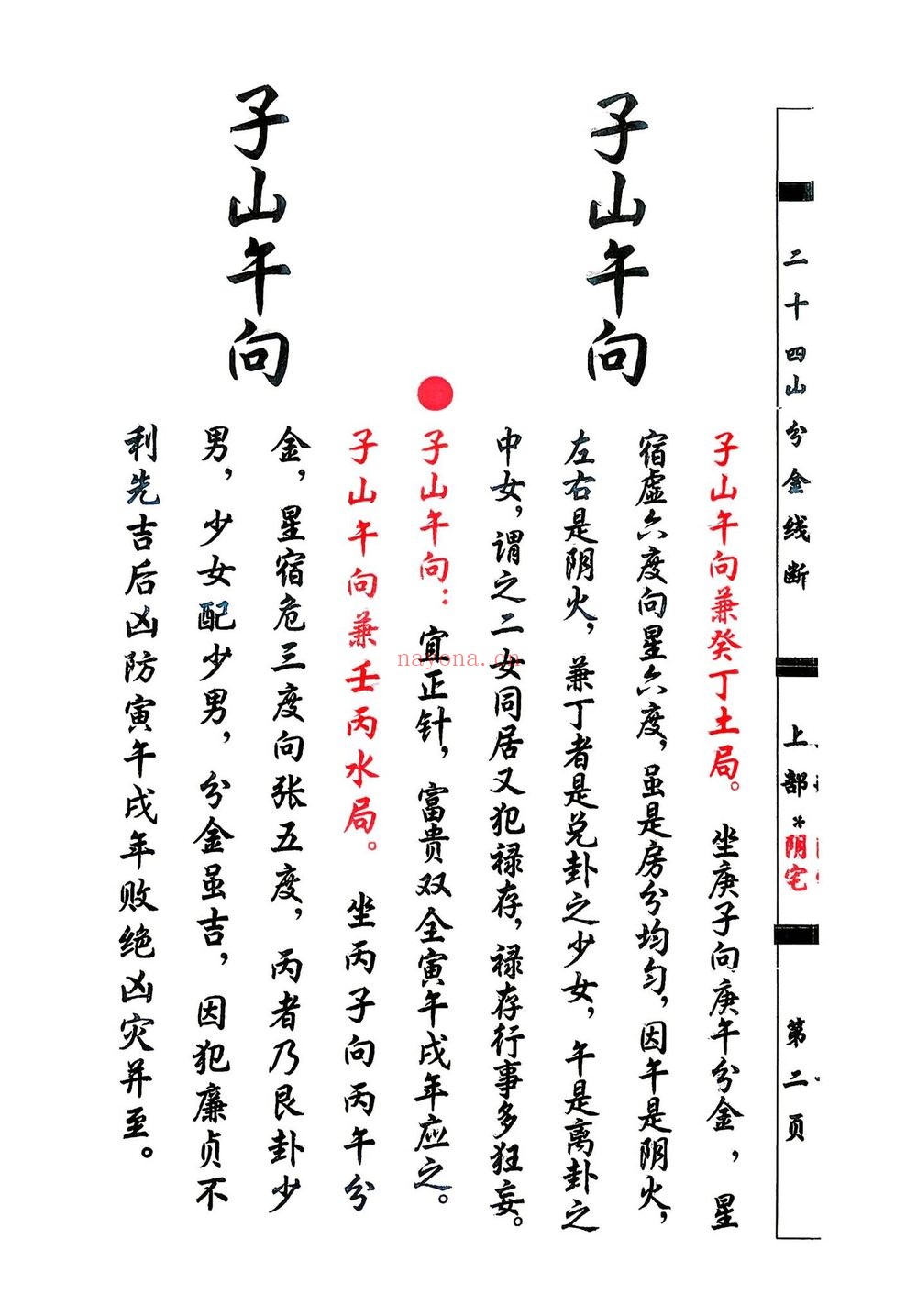 杨救贫《杨公分金立向-阴宅阳宅-打印版-》PDF电子书（129页）