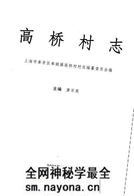《高桥村志》.pdf电子版_上海市志预览图1 《高桥村志》.pdf电子版_上海市志预览图1