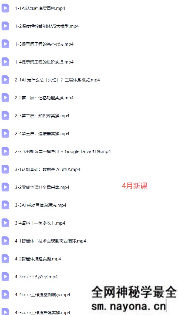 陈厂长-AI实战技能课2026年4月(价值6980元)