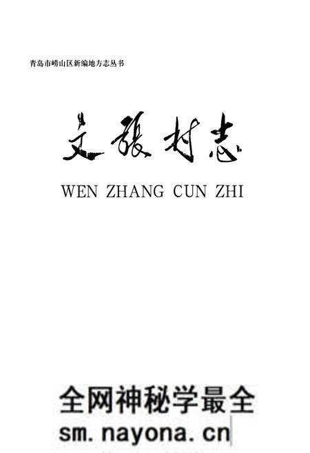 《文张村志》.pdf电子版_山东省志预览图1 《文张村志》.pdf电子版_山东省志预览图1