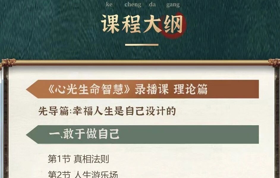 王麒诚《心光智慧高阶课》课程
