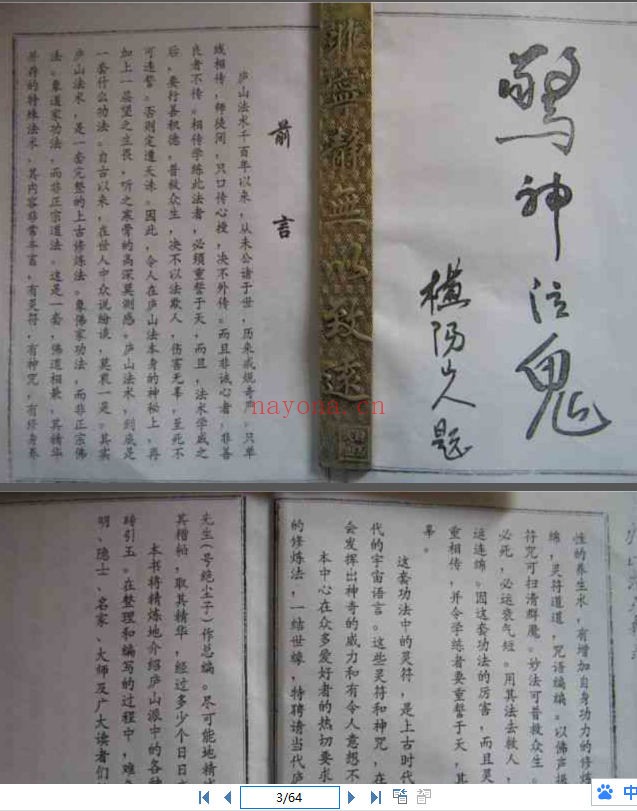 庐山法术秘录(道教书籍大全)