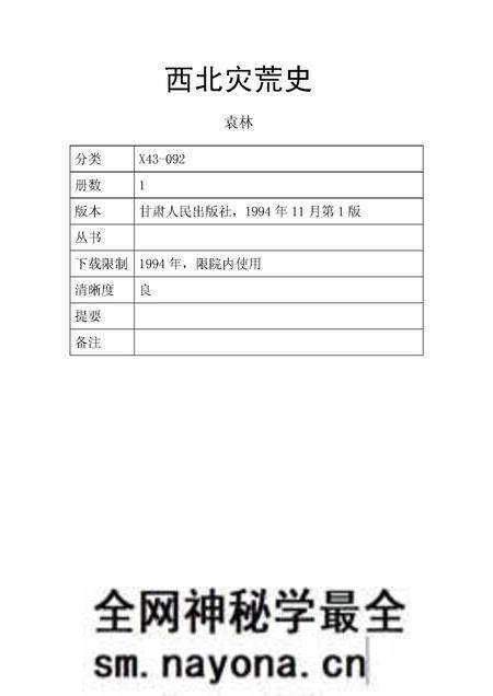 《西北灾荒史》.pdf电子版_其他志预览图3