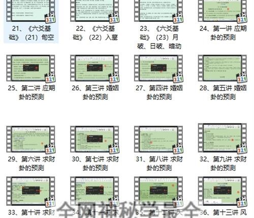 M281佟笑冰《八卦六爻预测》视频60集