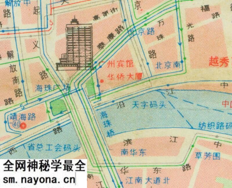1986年《广州交通游览图》预览图2 1986年《广州交通游览图》预览图2