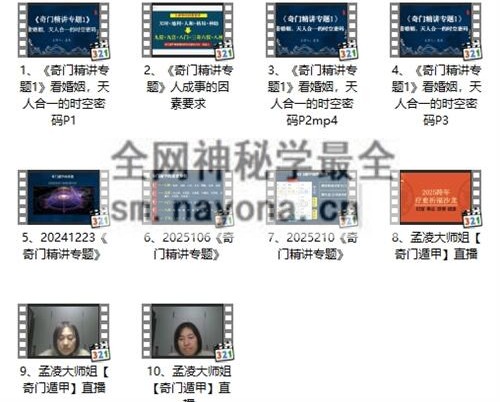 H841孟凌《奇门遁甲》视频10集