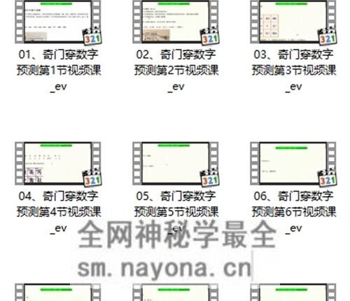 H839熊飞《奇门穿数字精准预测》视频10集