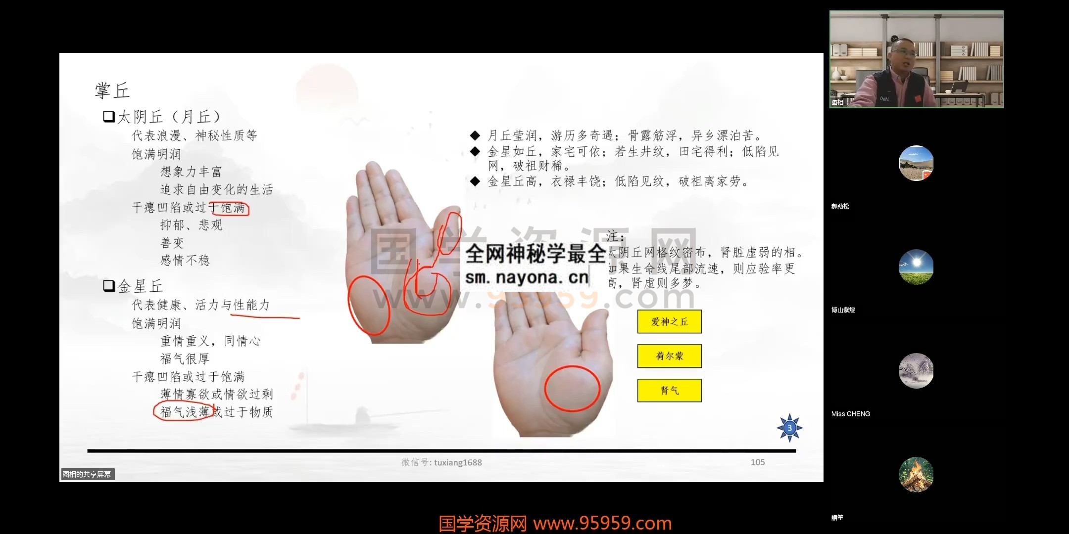 军师府《图相手相课》视频9集 约8.5小时 手相面相 第1张