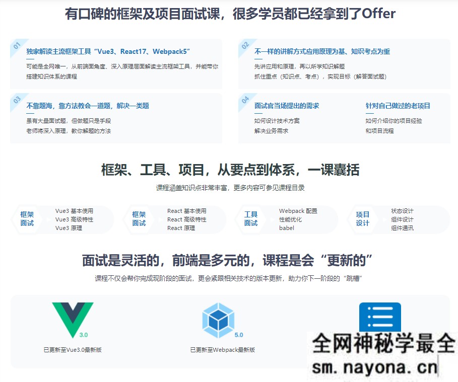 【WEB前端】前端框架及项目面试 聚焦Vue3/React/Webpack