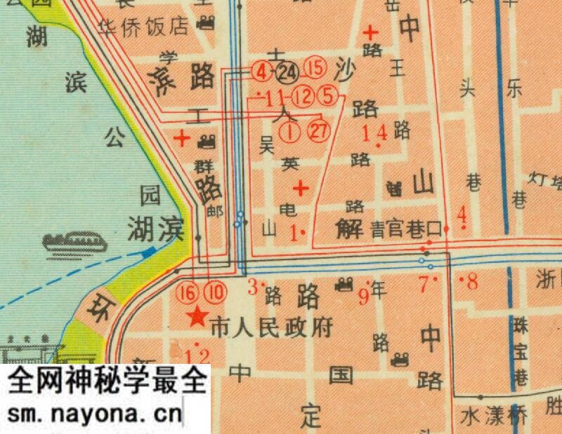 1981年《杭州市交通游览图》预览图2 1981年《杭州市交通游览图》预览图2