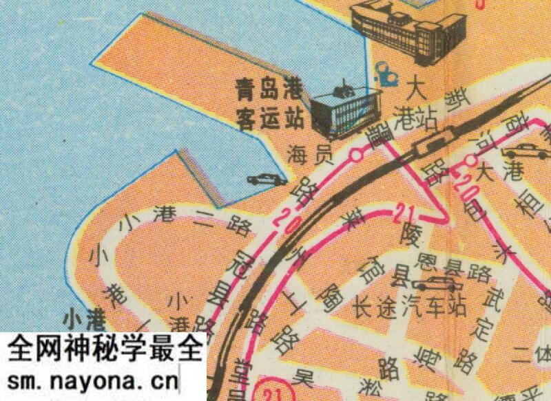 1984年《青岛游览交通图》预览图3