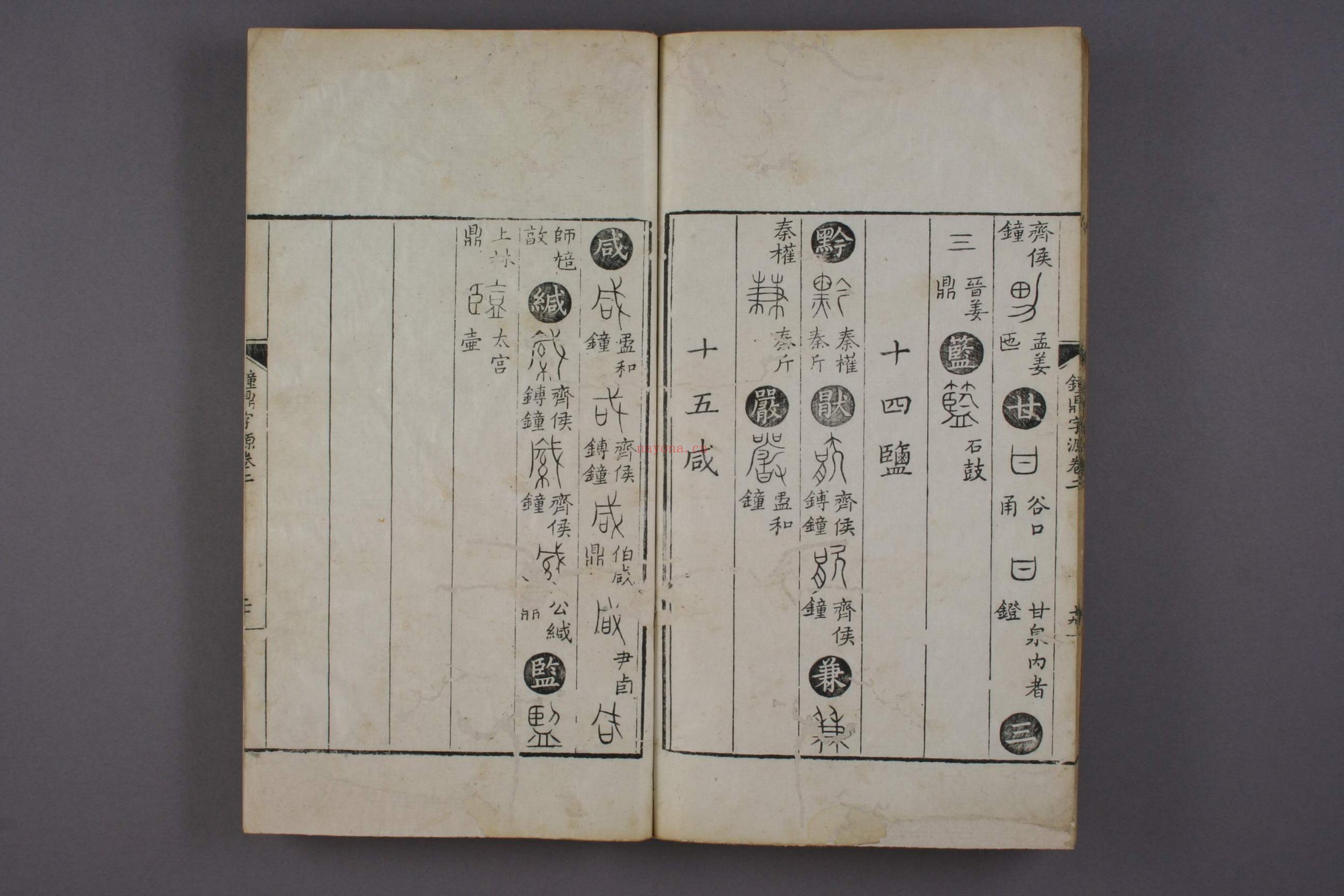 钟鼎字源.卷1-5.汪立名编.一隅草堂藏.康熙55年序