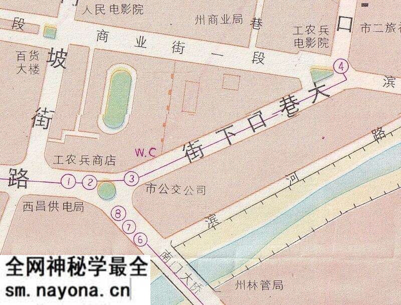 1983年《凉山州西昌市旅游交通图》预览图2 1983年《凉山州西昌市旅游交通图》预览图2