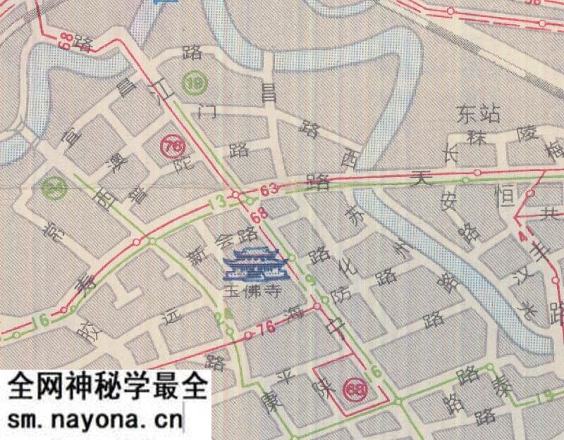 80年代《上海游览交通图》预览图3