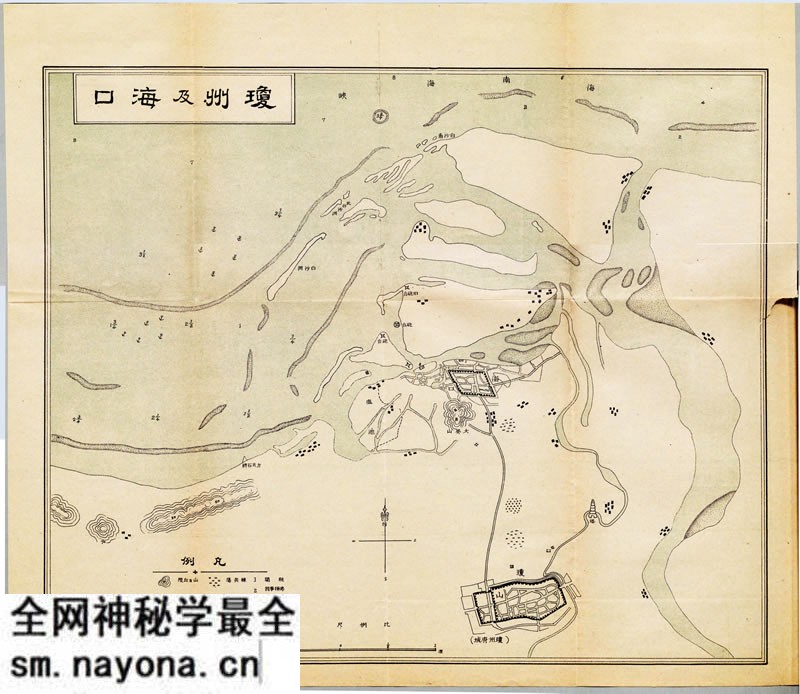 1918年《琼州及海口》地图预览图 1918年《琼州及海口》地图预览图
