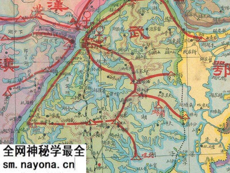 1933年前后《湖北形势地图》预览图1 1933年前后《湖北形势地图》预览图1