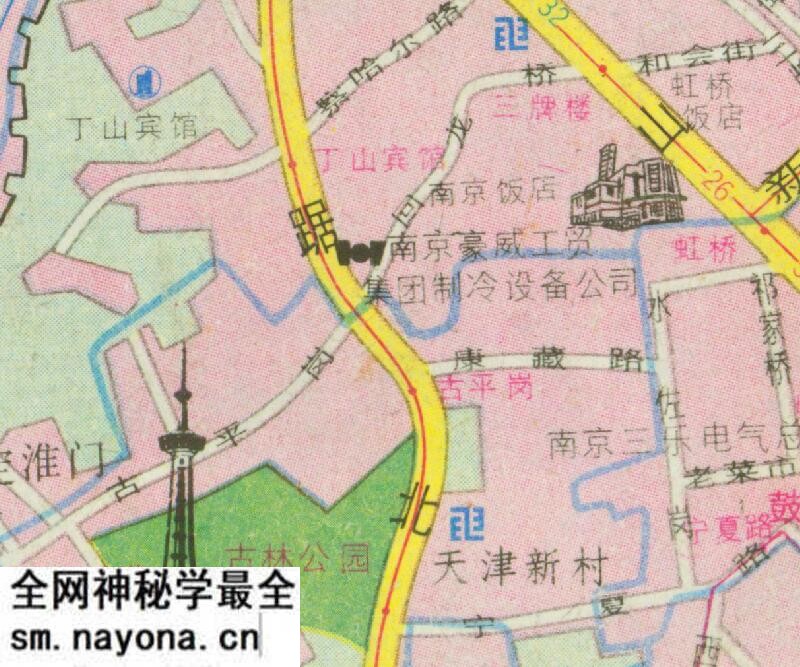 1997年《南京交通旅游图》预览图3 1997年《南京交通旅游图》预览图3