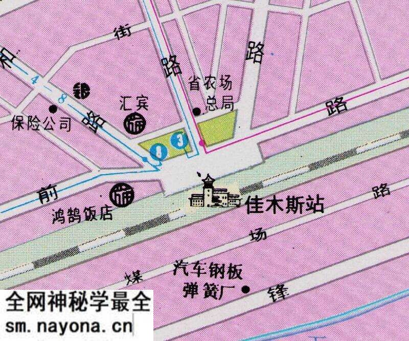 1987年《佳木斯导游图》预览图2 1987年《佳木斯导游图》预览图2