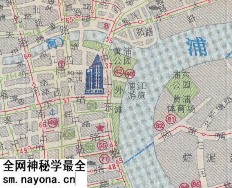 80年代《上海游览交通图》预览图2