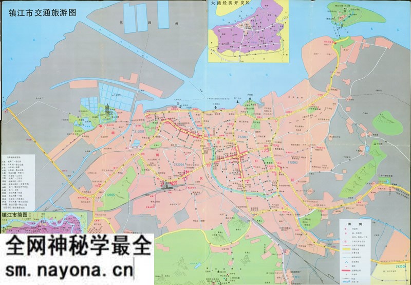 1997年《最新镇江市交通旅游图》预览图1 1997年《最新镇江市交通旅游图》预览图1