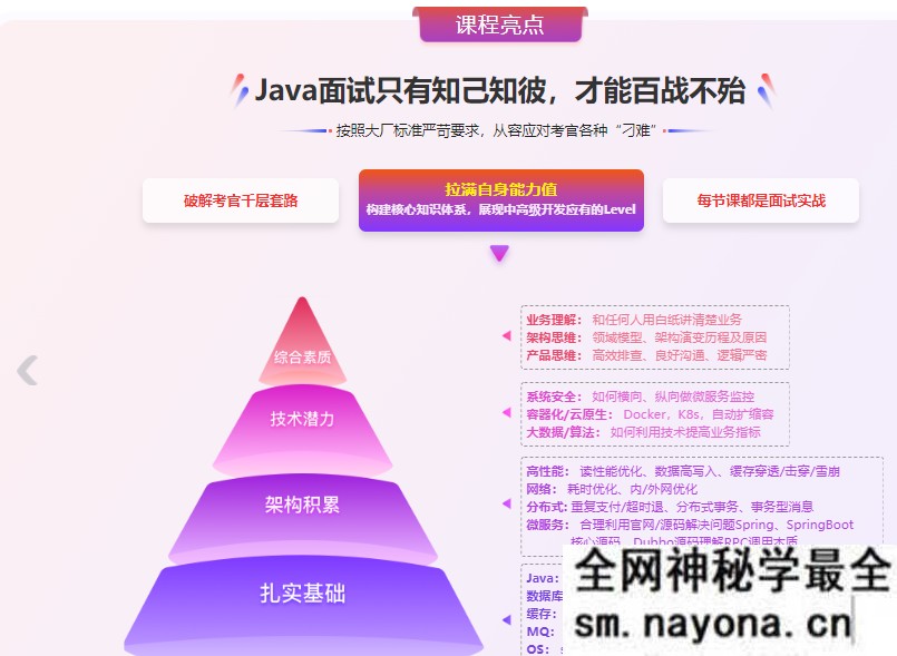 【JAVA】迈向高级的Java面试突围课|完结无秘|百度云下载