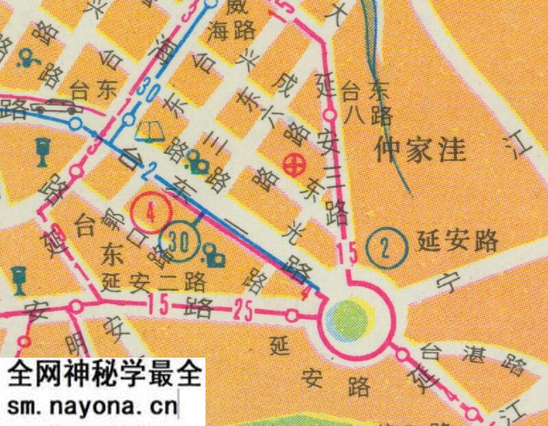 1984年《青岛游览交通图》预览图2