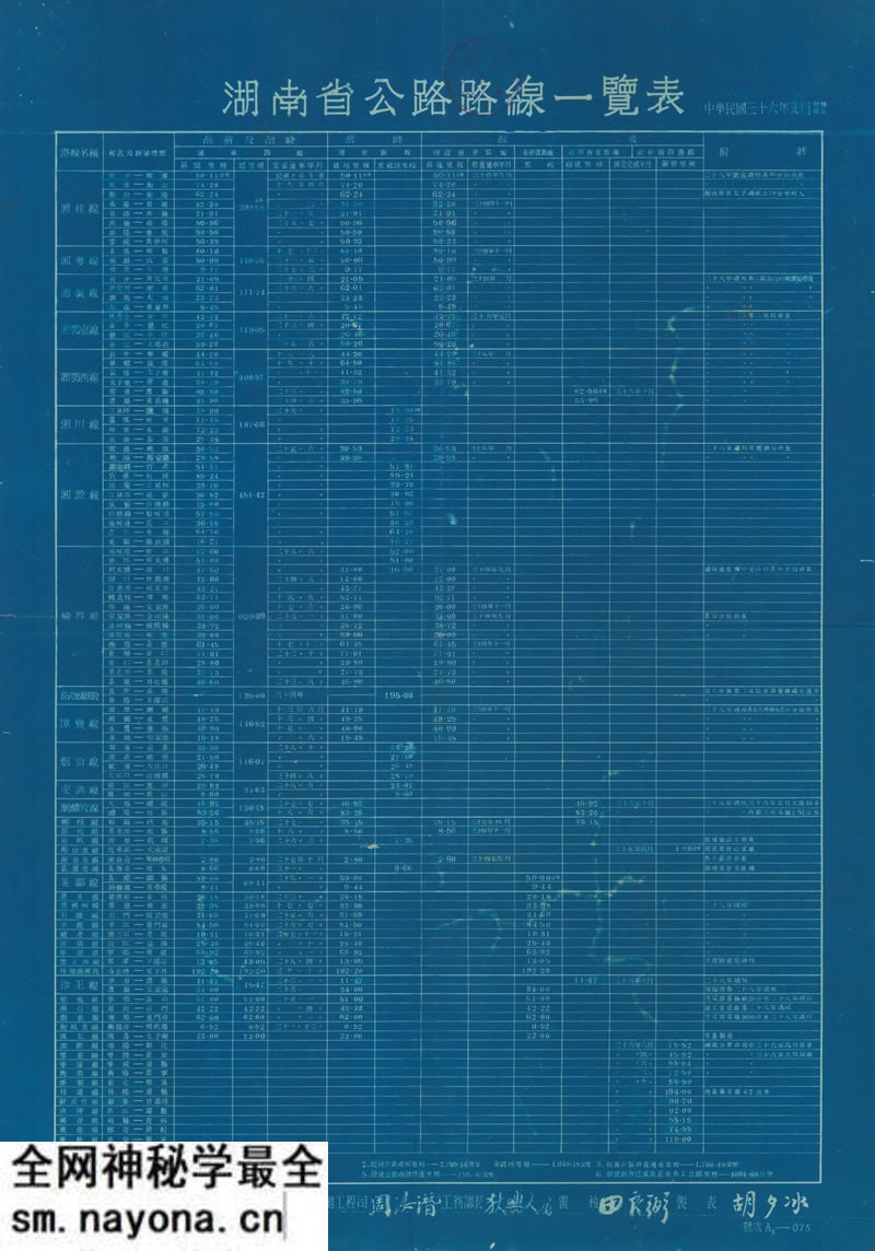 1947年《湖南省公路路线图》预览图4 1947年《湖南省公路路线图》预览图4