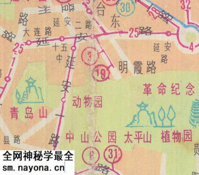 1986年《青岛游览交通图》预览图3 1986年《青岛游览交通图》预览图3
