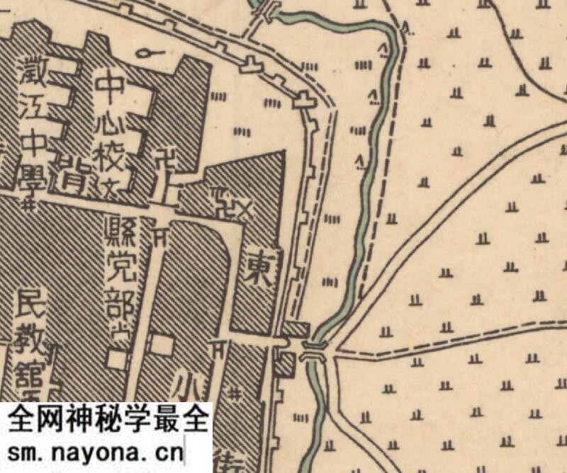 1949年云南《澄江县城市图》预览图2 1949年云南《澄江县城市图》预览图2