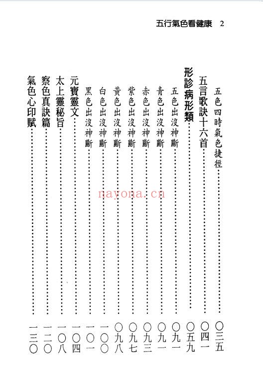徐宇辳五行气色看健康262页PDF 中医面色诊