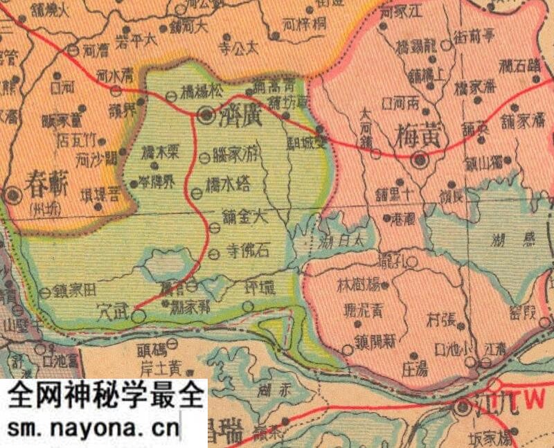 1938年《湖北省明细地图》预览图2 1938年《湖北省明细地图》预览图2