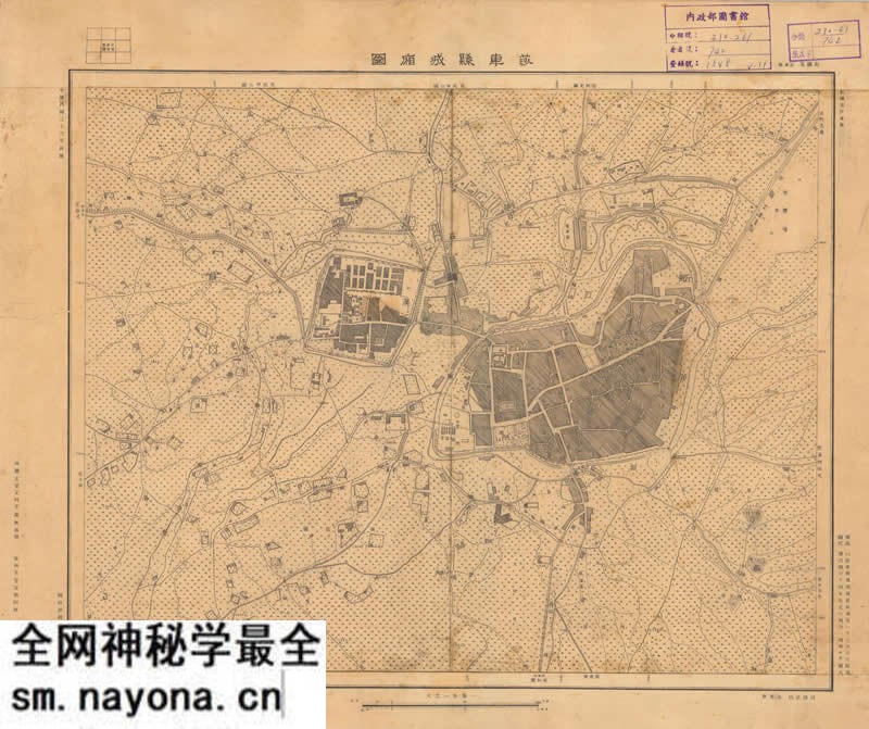 1947年新疆《莎车县城厢图》预览图 1947年新疆《莎车县城厢图》预览图