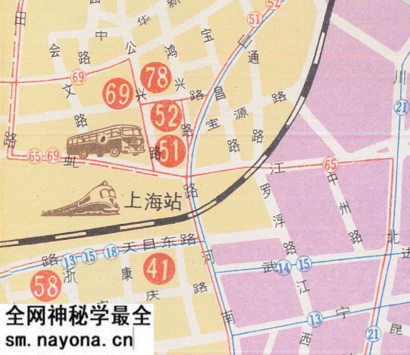 1973年《上海市交通图》预览图4 1973年《上海市交通图》预览图4