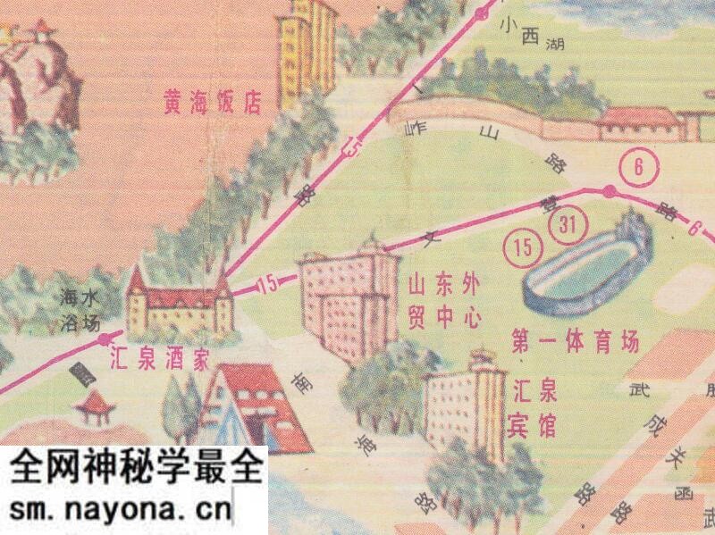 1986年《青岛游览交通图》预览图2 1986年《青岛游览交通图》预览图2