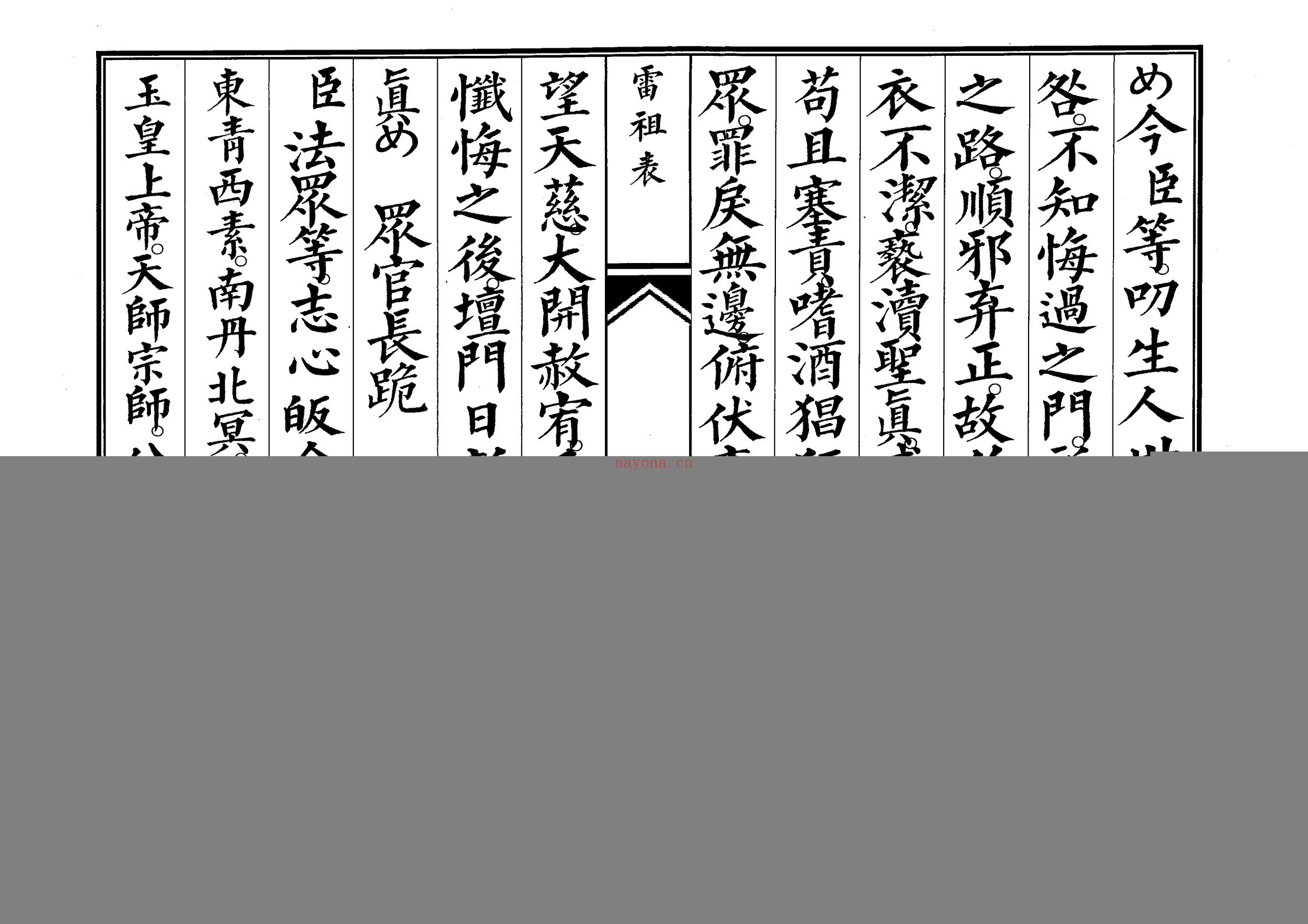 雷祖表科