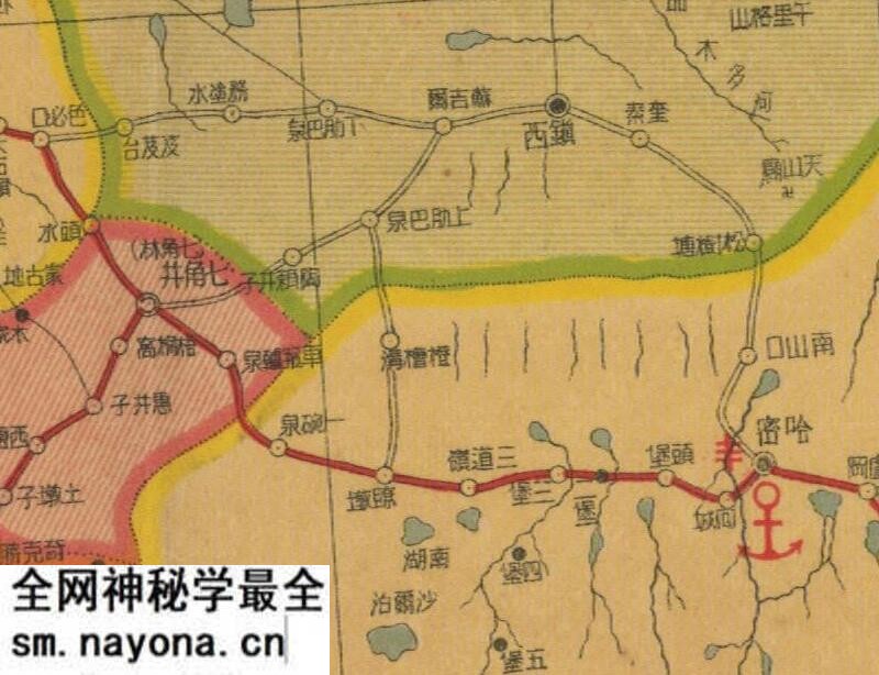 1935年《新疆明细地图》预览图2 1935年《新疆明细地图》预览图2
