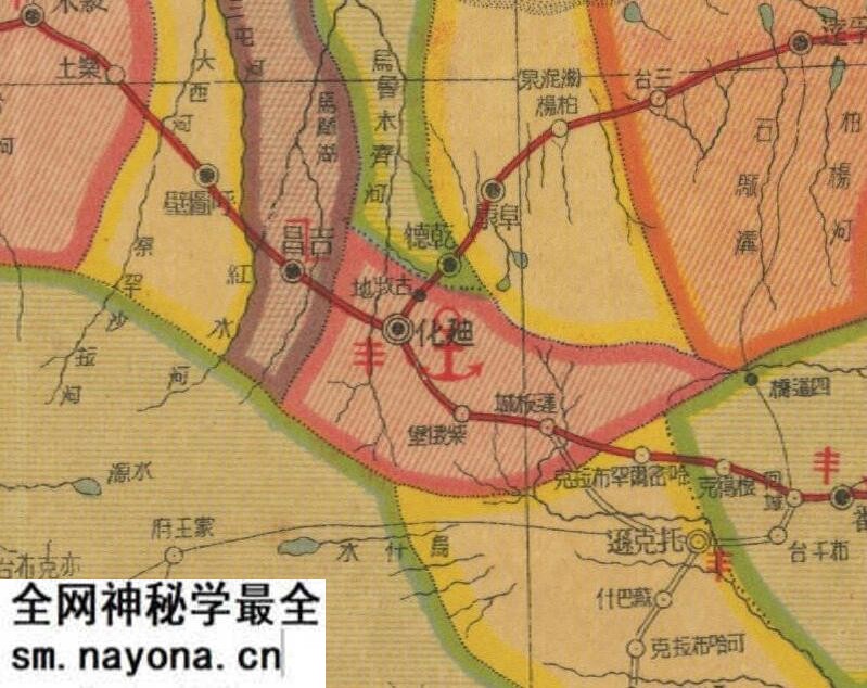 1935年《新疆明细地图》预览图1 1935年《新疆明细地图》预览图1