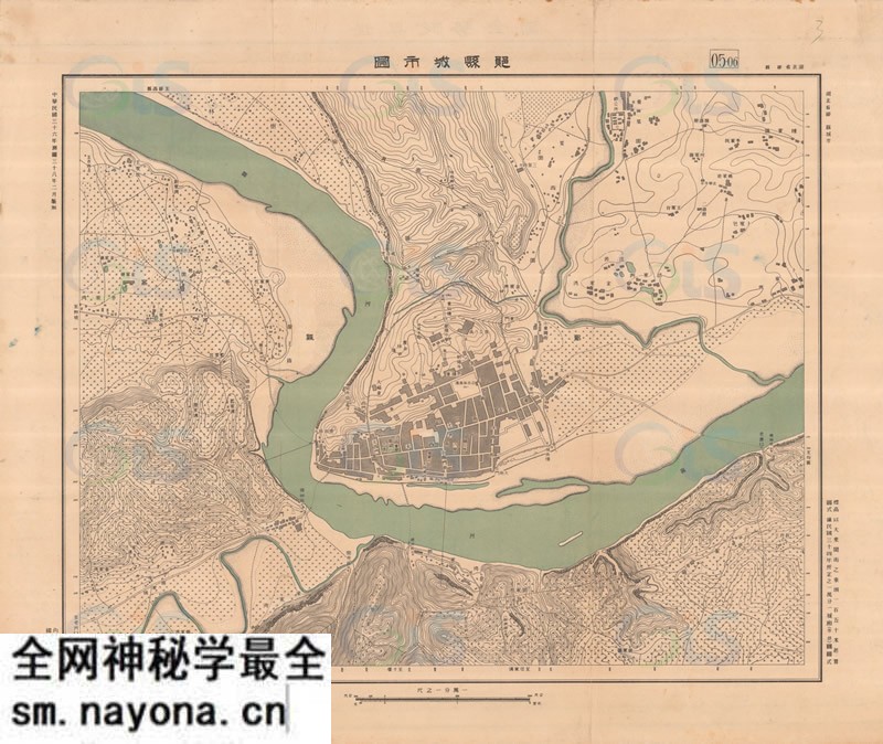 1949年湖北《郧县城市图》预览图 1949年湖北《郧县城市图》预览图