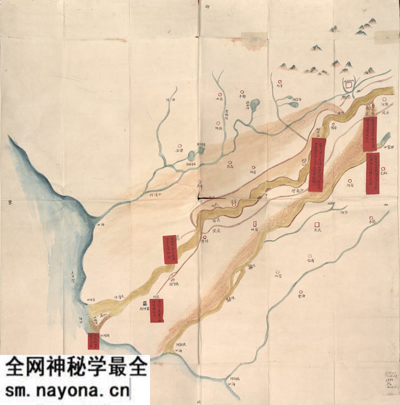 1884年《铜瓦厢至海口新黄河河道隄工形势图》预览图2 1884年《铜瓦厢至海口新黄河河道隄工形势图》预览图2