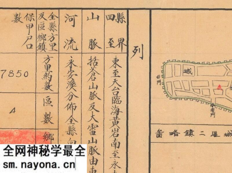 1944年《浙江省仙居县乡镇区域详图》预览图3