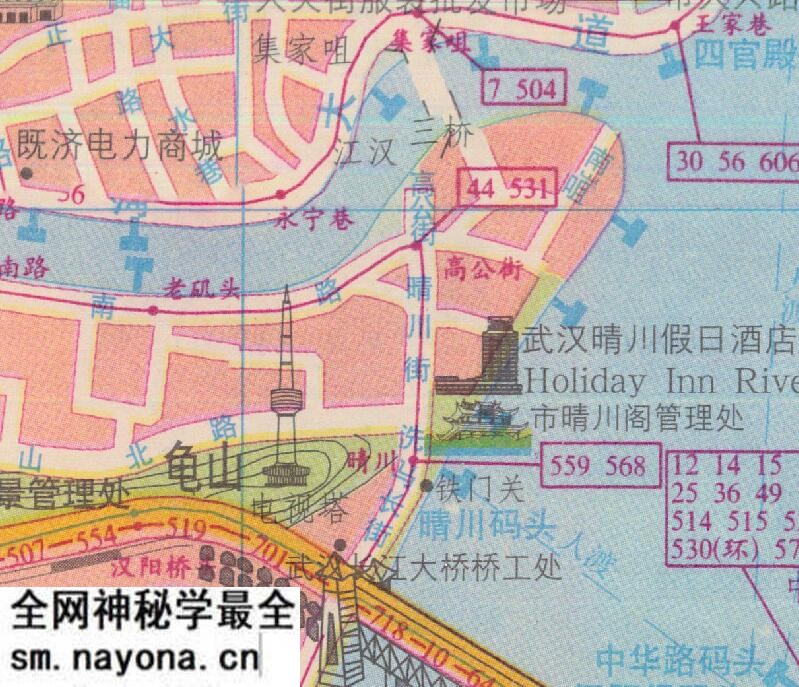 1999年《武汉市交通图》预览图2 1999年《武汉市交通图》预览图2