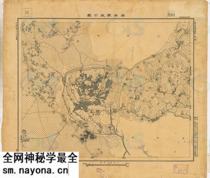 1947年湖北《钟祥县城市图》预览图 1947年湖北《钟祥县城市图》预览图