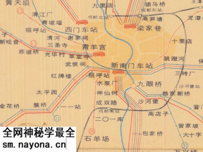 1982年《成都市旅游交通图》预览图4 1982年《成都市旅游交通图》预览图4