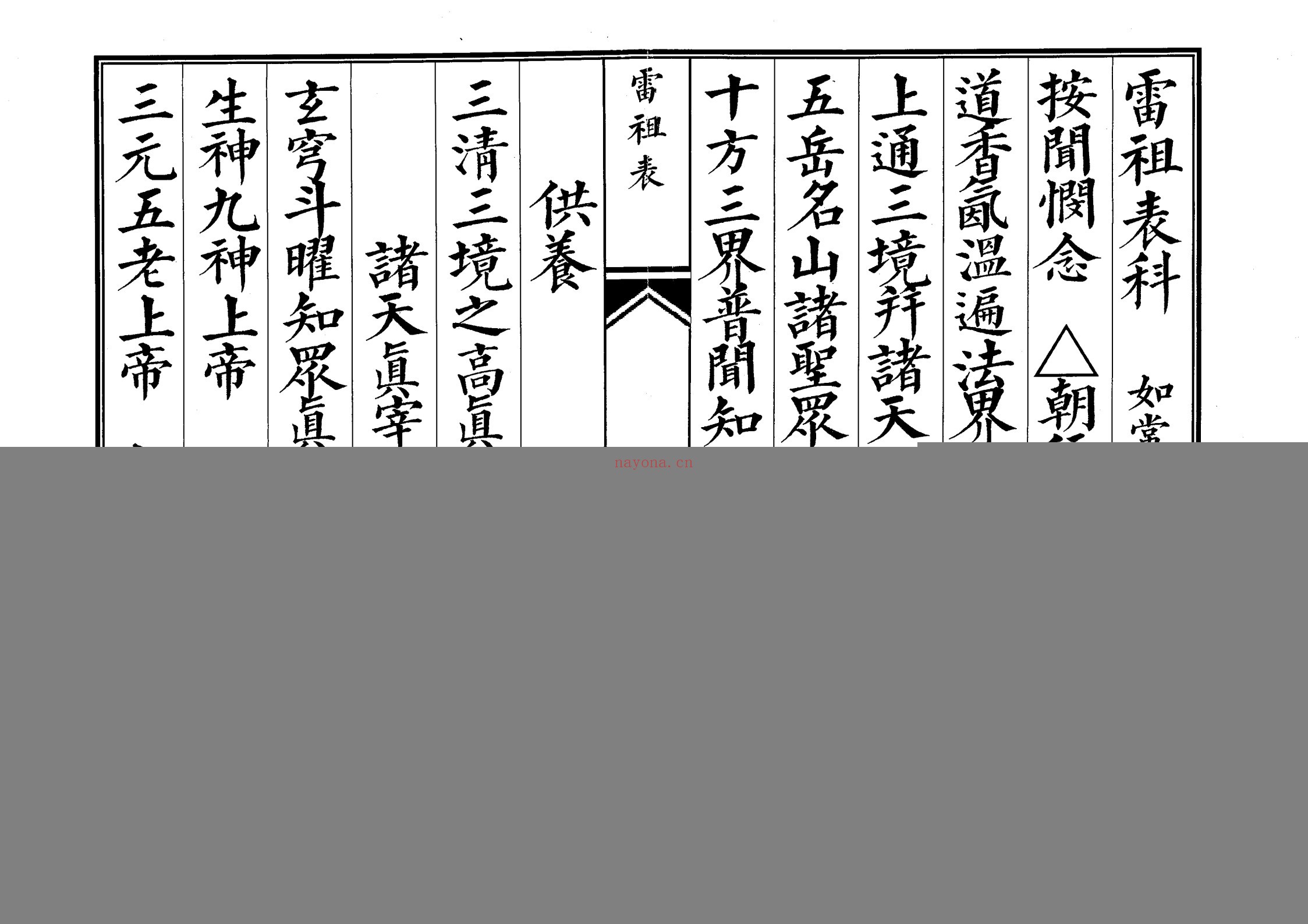 雷祖表科