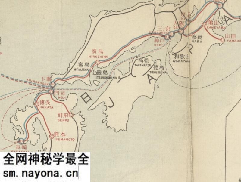 1930年代《日支及日满国际联络运输线路图》预览图3 1930年代《日支及日满国际联络运输线路图》预览图3