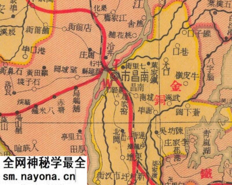 1938年《江西省明细地图》预览图1 1938年《江西省明细地图》预览图1