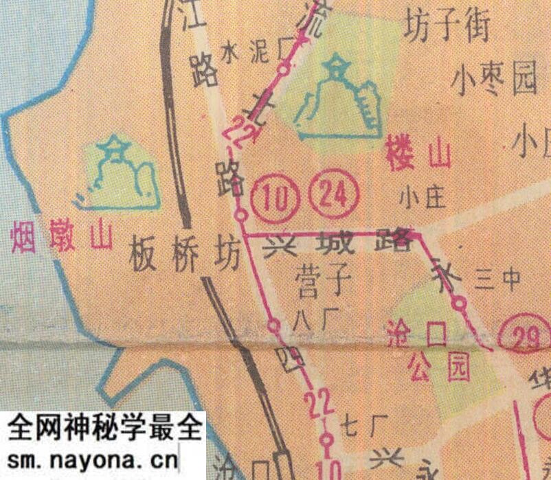 1986年《青岛游览交通图》预览图4 1986年《青岛游览交通图》预览图4