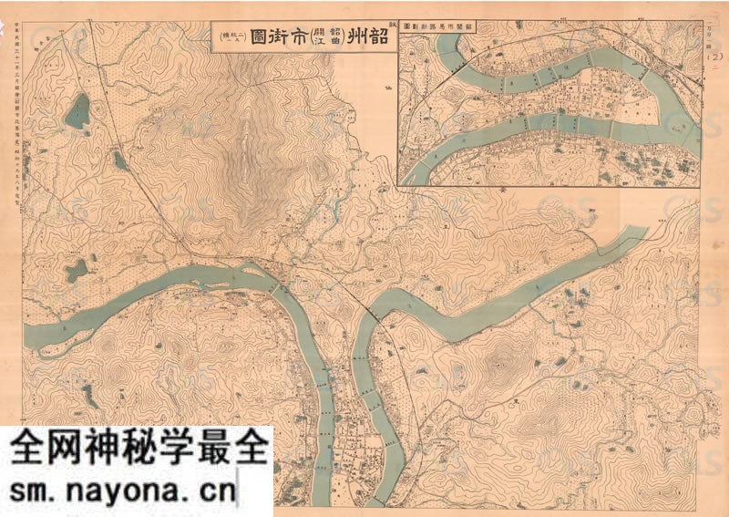 1944年《韶洲(韶关曲江)市街图》预览图 1944年《韶洲(韶关曲江)市街图》预览图