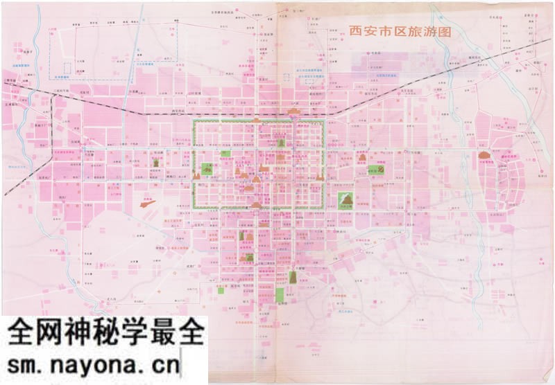 1985年《西安旅游图》预览图1 1985年《西安旅游图》预览图1